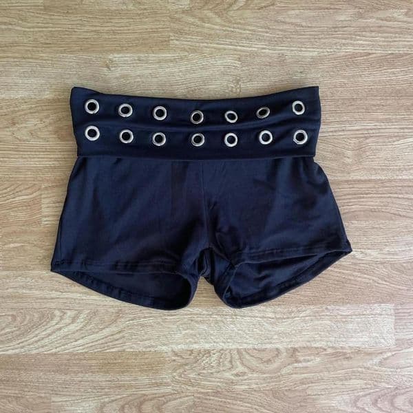 Women's Shorts Gothic Style Retro 2000s Low Waist Slim Fit Summer Basic Flat Pants Casual Fashion Sexy Punk Emo Girl