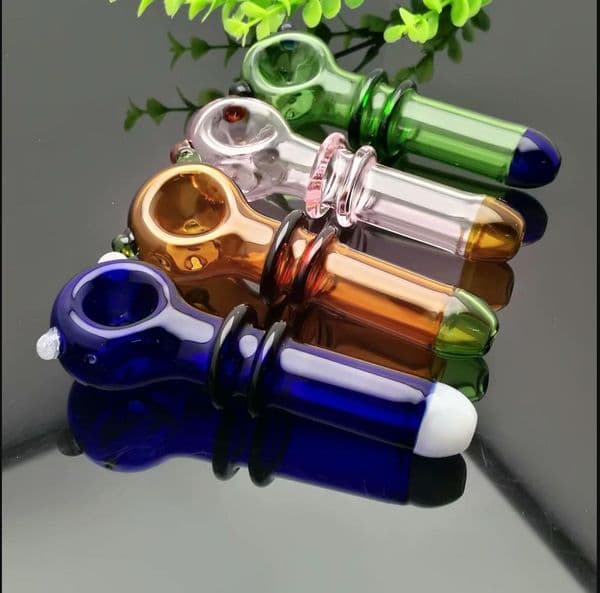 Smoking Pipes Aeecssories Glass Hookahs Bongs Colored 2-wheel glass pipe