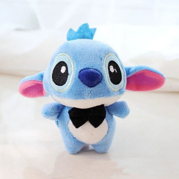 10cm Stitch and Angel Doll Bag Pendant Cartoon Anime Stitch Plushies Keychains Birthday Gifts for Girl Child