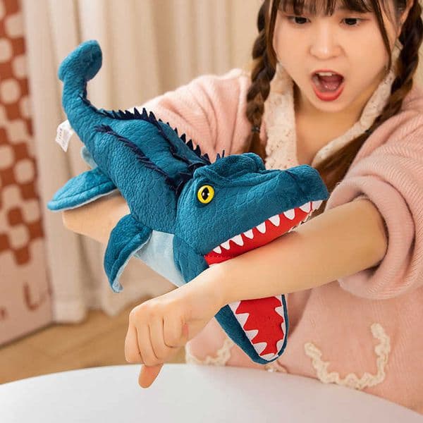 Dinosaur plush toy hand puppet with movable mouth toy for kindergarten performances L260430