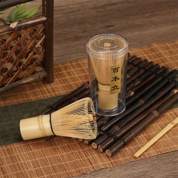 Japanese Matcha Whisk Chasen, 100/80 Tines Bamboo Tea Brush, Traditional Tea Ceremony Accessories