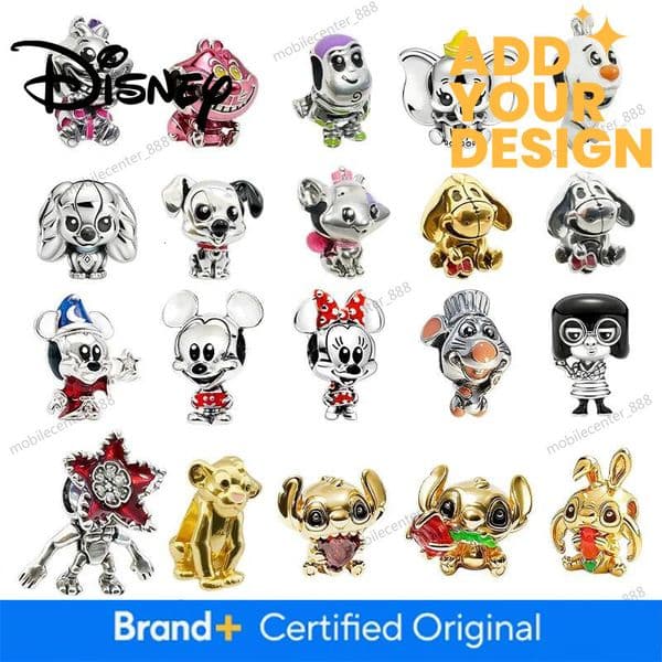 Designer Disney Jewelry New Original Charm Beads,Disney Dumbo Charm Beads & Disney Buzz Lightyear Charm Beads,Fit Pendant Bracelet Women Jewelry Gift. Luxury 1dc1