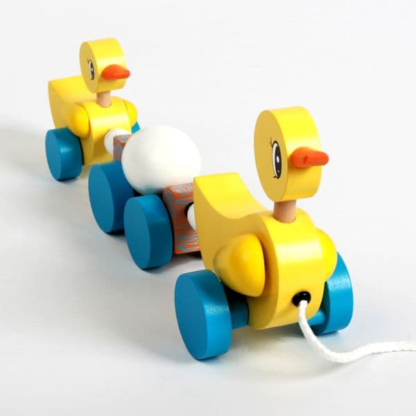 2026 New New Factory Direct Sales Kids Wooden Pull Along Duck Train Interactive Walking Toy For Toddlers Blln1481 Toy