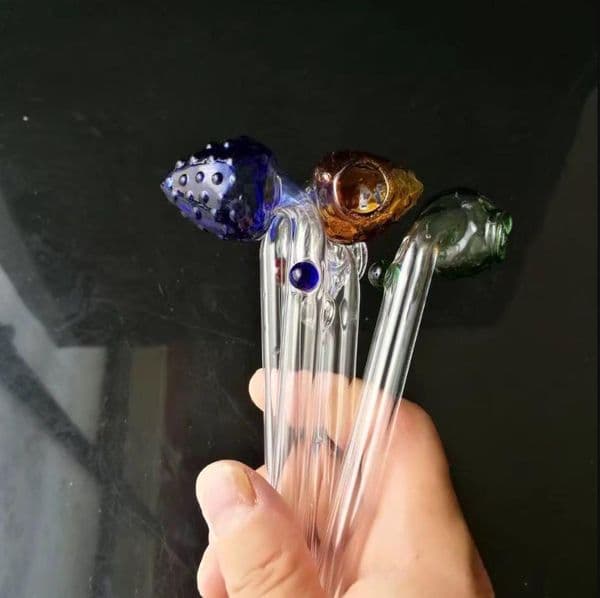 Smoking Pipes Aeecssories Glass Hookahs Bongs Colored Strawberry Head Braised Pot