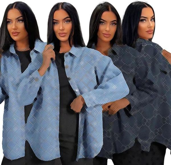 Designer brand women's denim jacket new casual style soft and fashionable women's denim top jacket