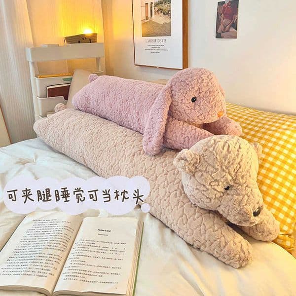 Little Bunny Animal Long Pillow for Girls Specially Designed for Side Sleeping Leg Hugging Magic Cylindrical Pillow for Bed Use L260430R8UQ