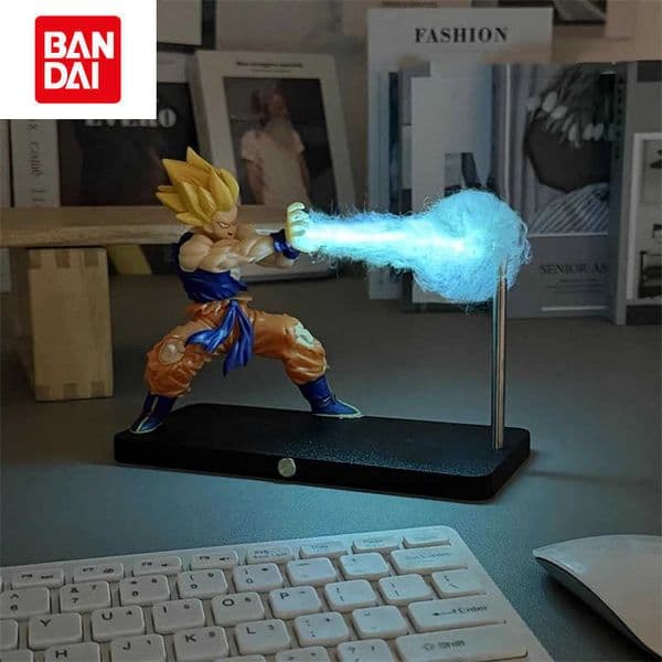 Bandai DRAGON BALL Son Goku Kamehameha night lamp desktop decoration model night anime surrounding childrens toys birthday gift L260430
