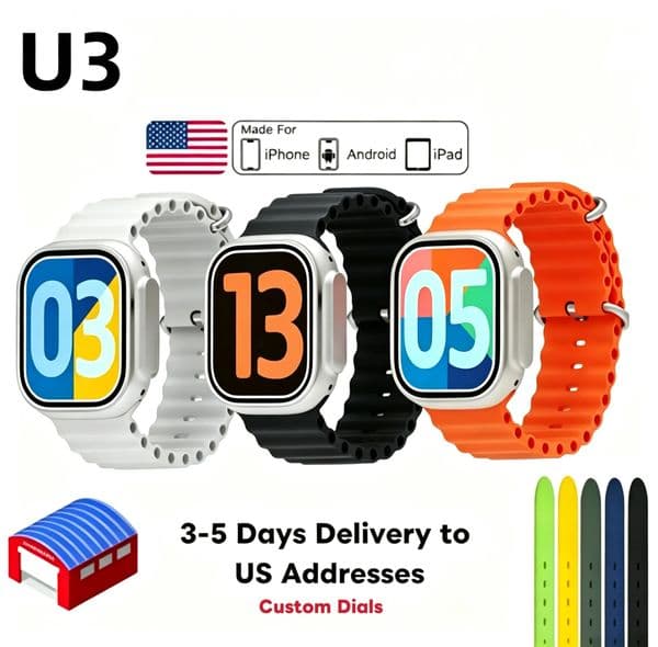 for watch Series 10 11 Ultra 3 49mm Sports Wireless charging Smart Language Answer phone HD Touch Screen English Watch Marine strap case