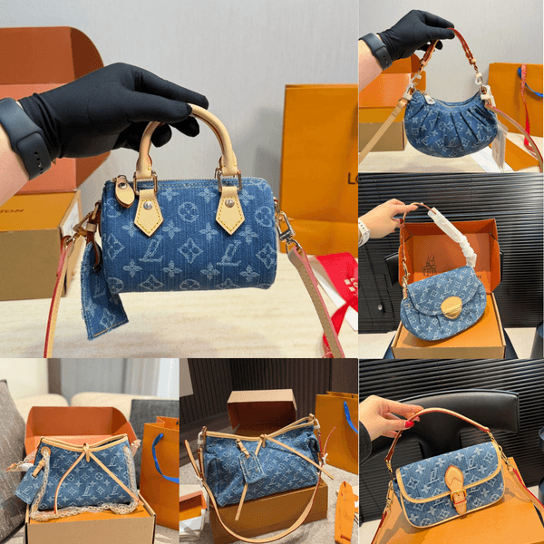 Top quality denim bag designer bag shoulder bag luxurious women retro bag small shoulder strap adjustable handbag crossbody bag commuting casual wallet
