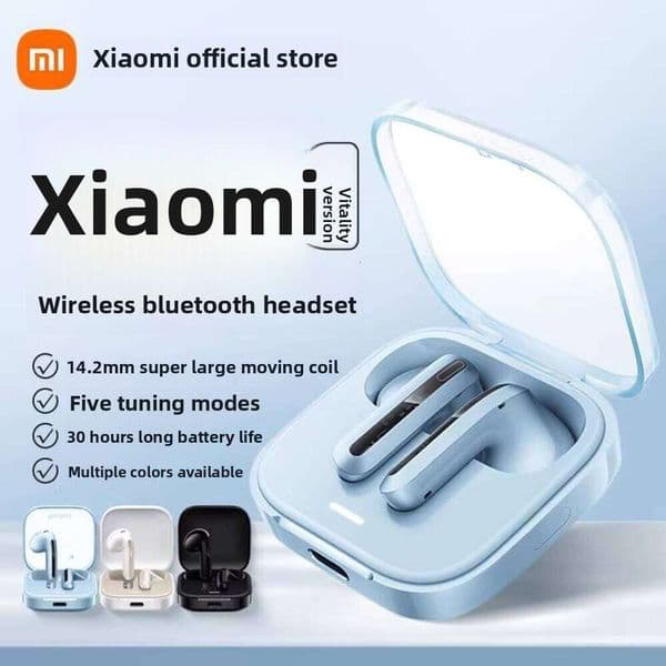 2024 XIAOMI Redmibuds6 Vitality Edition Wireless Bluetooth Redmi Semi-In-Ear Call Noise Cancelling Long Battery Life Earphones