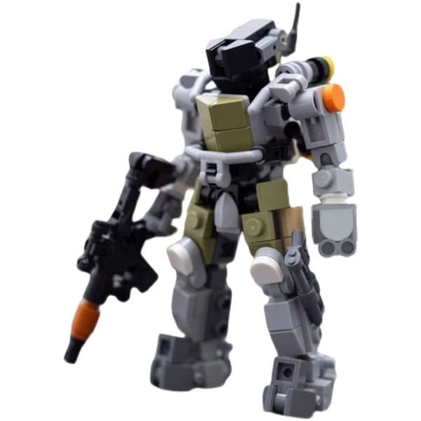 Cross-border new mech infantry desktop decoration for children, educational puzzle building set as a gift