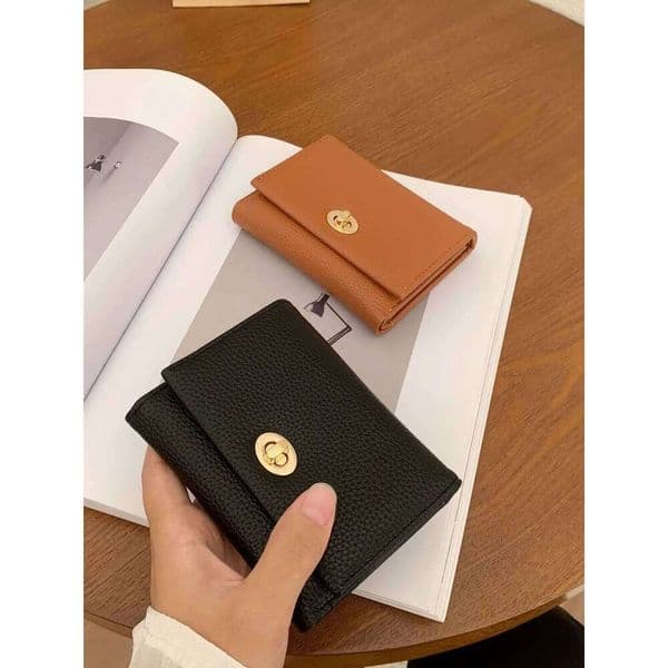 Exquisite Black Women's Wallet - Cool Style Compact Holder Wallet, Multiple Card Slots And Short Wallets H260131