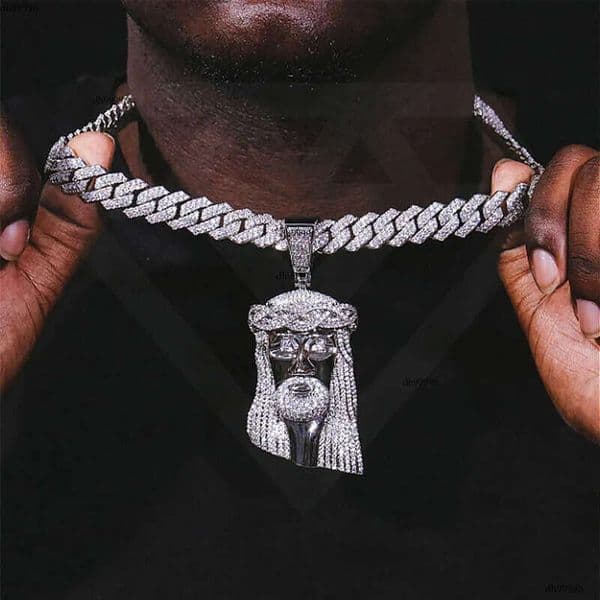 designer necklace Moissanite Jewelry Sier Hip Hop Iced Out Jesus Custom Necklace Pendant for men