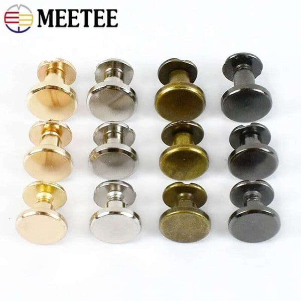 10/20/50Pcs 5-8mm Flat Head Metal Screws Nail Bag Belt Binding Rivets Buckle Book Notebook Rivet Button DIY Hardware Accessories 26Y0202