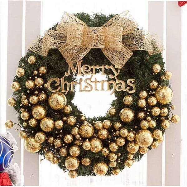 Hot selling 30CM40cm rattan wreath door hanging shopping mall hotel window Christmas decoration 26H0202