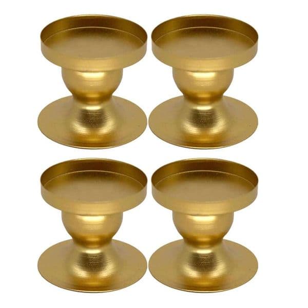 4Pcs Pillar Candle Candlestick Metal Structure Decorative Candlelight Holder for Wedding Table Centerpiece Durable Y260131