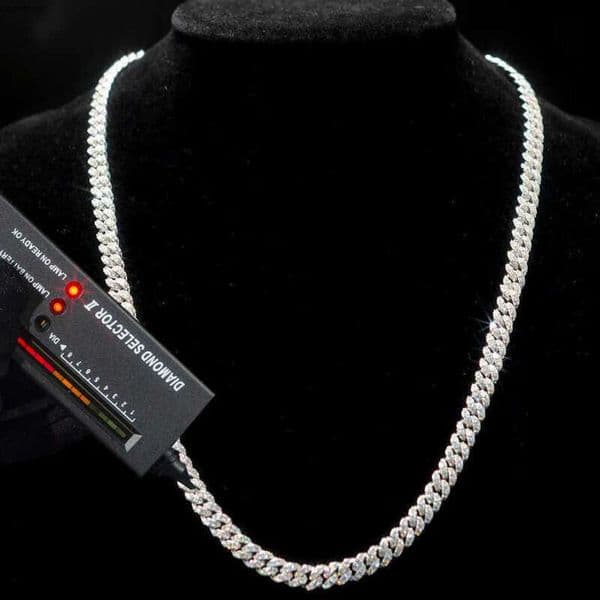 necklace moissanite chain Custom Pass Dia Tester Hip Hop Jewelry Sterling Sier 6mm 8mm Iced Out VVS Cuban Link Moissanite Chain For Men