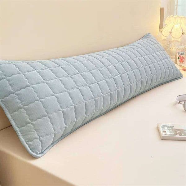 1pc Solid-color Long Decorative Pillowcase, Pillowcase *1 without Core, Soft and Comfortable Fabric 26Y0202