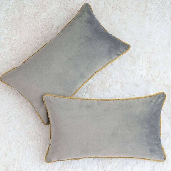 Pillow Case Solid Velvet Cover Contrast Color Pressed Edge Case 65*65cm Modern and Soft Pillow Covers Decorative 26Y0202