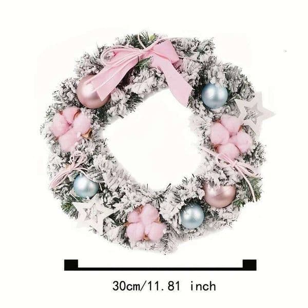 Pink Blue Snowflake Wreath - Perfect for Christmas, New Year, Graduation & Party Decor! 26Y0202