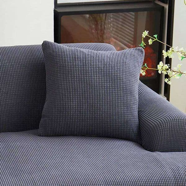 Waterproof Solid Color Jacquard Pillow for Sofa Office Waist Cushion Cover Home Decorative Pillowcase Decoration 45x45 26Y0202