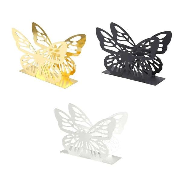 Butterfly Napkin Holder Elegant Hollow Design Metal Freestanding Tissue Dispenser for Farmhouse Cafe Restaurant Kitchen Home 26W0202