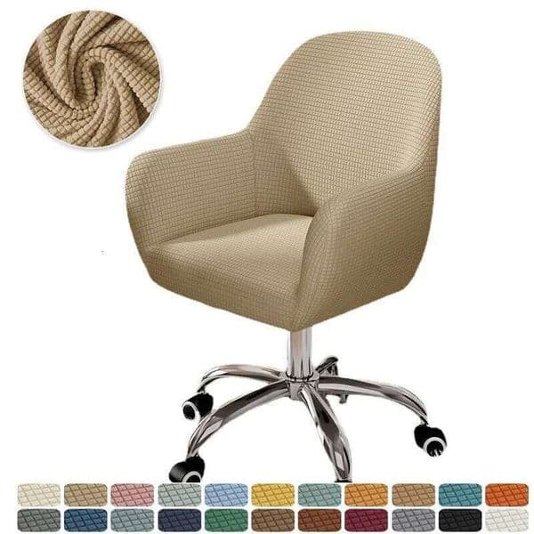 Solid Elastic Rotating Cover Dining Room Spandex High Sloping Armchair Covers Office Chair Slipcover Coffee Bar Make Up 26Y0202