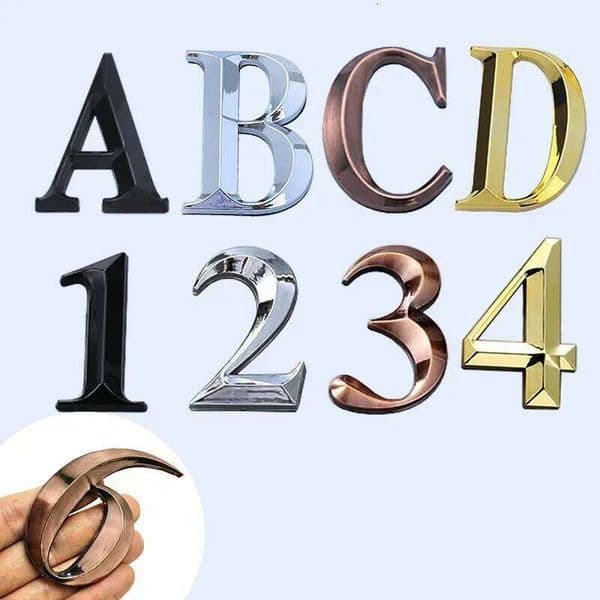 5-7 cm House Outdoor Apartment Hotel Address Plate Street Number Stickers Custom Mail Box Numbers Door Sign 26Y0202