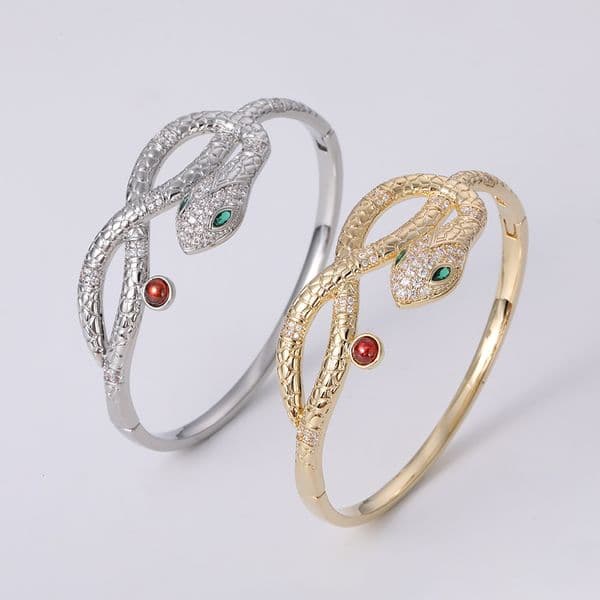 Multi Layer And Multi Circle Zircon Snake Bracelet Fashionable Crossover Designer Bracelet Luxurious Jewelry Bracelet Snake Patterned Diamond Bracelet