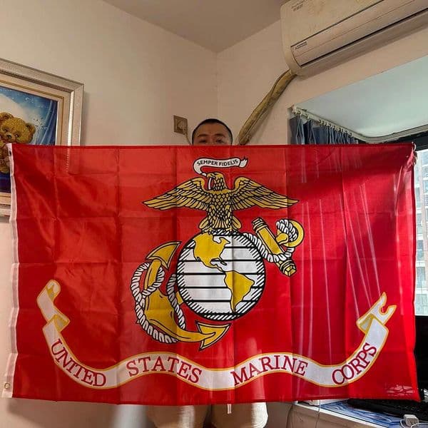 90x150cm United States Of American Army USMC Marine Corps Flag 3x5fts Polyester Hanging Banner For Home Decoration