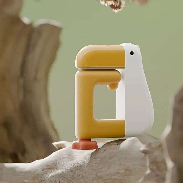 1pc Duck-Shaped Backpack Hook,Cute Cartoon Design, Adjustable Door-Mounted Organizer with White,Yellow Plastic Hooks for Office 26Y0202