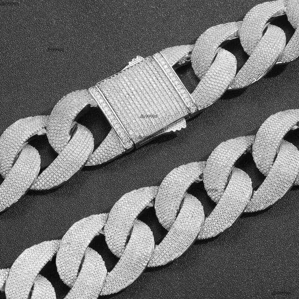 Elegant Mens Fashion Jewelry: Premium 35MM Cuban Chain Necklaces Featuring Sparkling Cubic Zirconias & Durable Gold Coating