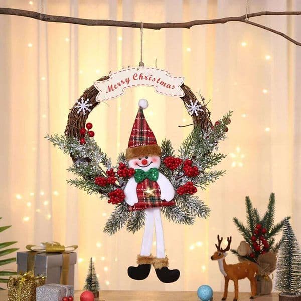 Christmas Wreath Artificial Dead Branches Garlands Hanging Floral Foliage Garland for New Year Xmas Navidad Decoration Ornaments 26Y0201