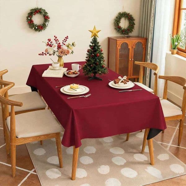 High Quality Solid Color Waterproof Tablecloth For Christmas Parties Hotels Restaurants Daily Home Decoration 26W0202