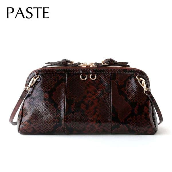 Luxury Latin American Style Serpentine Pattern Women Crossbody Genuine Cow Leather Female Single / Double Shoulder Bag Suotong260202