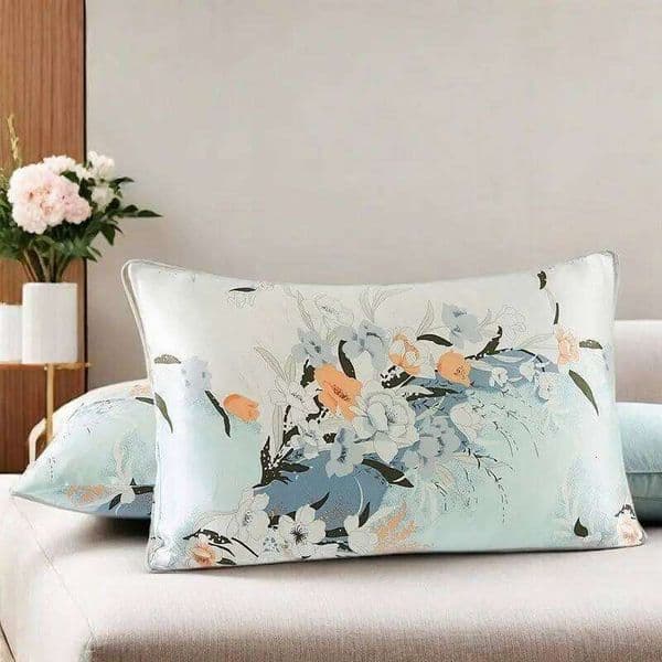 2PCS Satin Pillowcase ,Mulberry Silk Feeling Cases for Hair and Skin with Hidden Zipper,Satin Cooling Pillow Covers 26Y0202