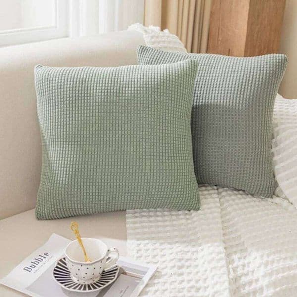 40x40 45x45 50x50 Solid Color Jacquard Pillow for Sofa Office Waist Cushion Cover Home Decorative Pillowcase Decoration 26Y0202