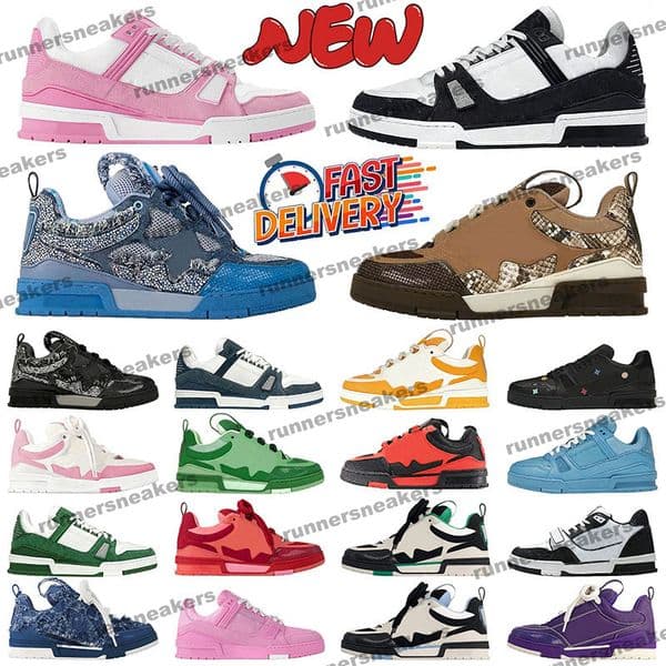 Pairs Designer Dress canvas Skate Shoes for Men Women Yellow Black White Calfskin chaussure Skates Trainers Leather Zapato Sports Platfrom Sneakers
