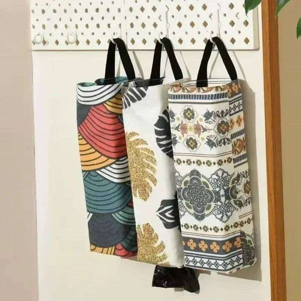 Plastic Garbage Kitchen Organizer Bags Hanging Bag Wall-mounted Splicing Sorting Debris Storage 26Y0202