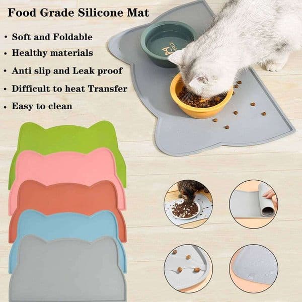 Silicone food Portable heat insulation Waterproof Non-Slip Feeding Mat Slow feeder Bowl Pad Cushion Cat Dog Pet supplies 26H0203