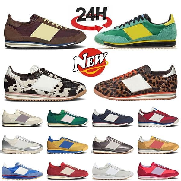 leopard print SL 72 vintage shoes Women Mens Designer casual Shoes Low Tops sl72 Utility Yellow Royal Preloved Green Core Black Charcoal Grey Platform Sneakers