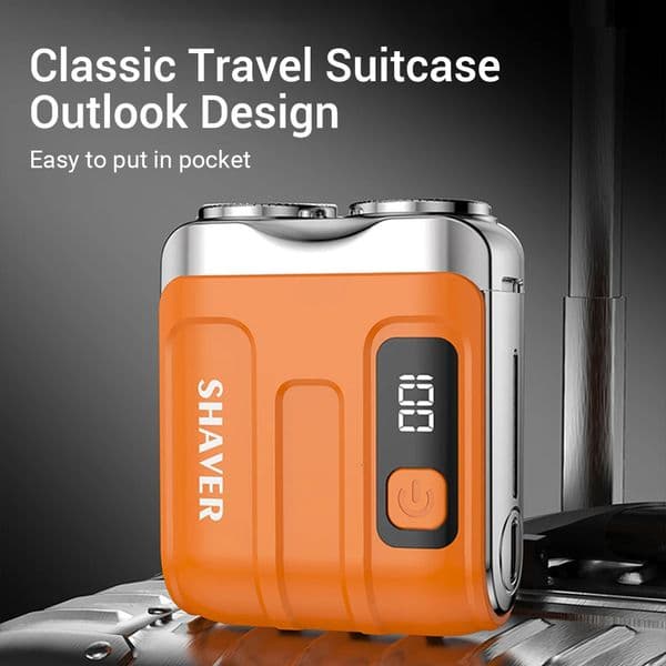 Men Electric Shaver Waterproof Type-C Rechargeable Mini Travel Rotary Razor Portable Hair Beard Trimmer Remover Tool 260126