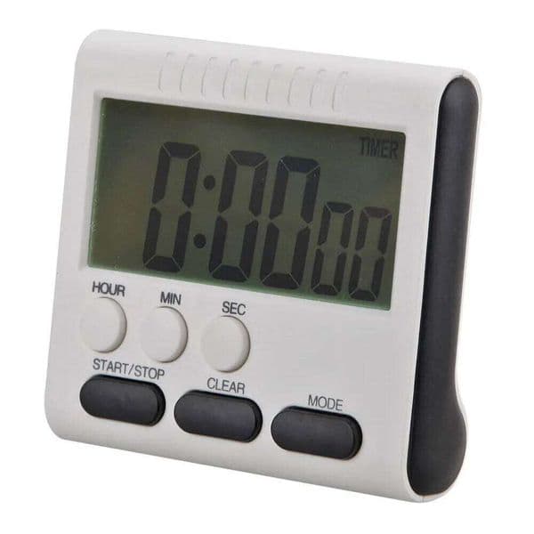 Kitchen Timer Electronic Clock LCD Digital Display Loud Alarm Minute Second Count Countdown Cooking Timers for Kids Seniors 26Y0203