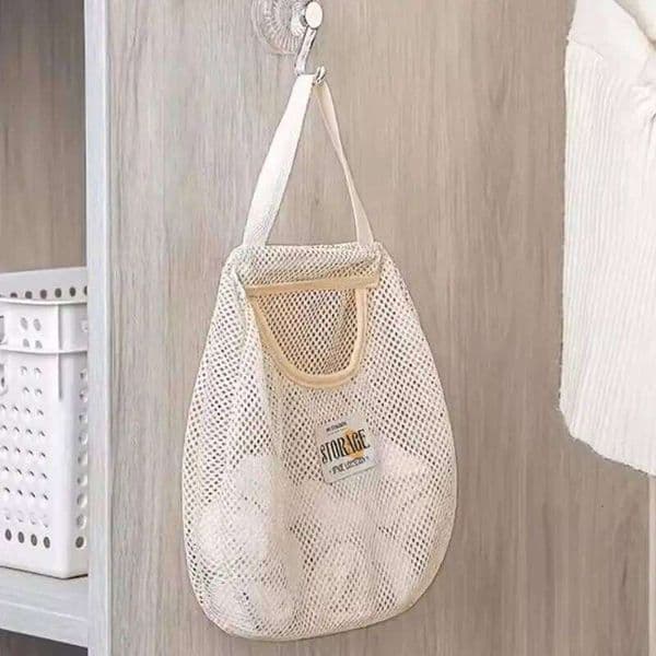 Kitchen Hanging Multi-Purpose Household Fruit Vegetable Storage Net for Ginger Garlic Potatoes Onion Mesh Bag 26Y0202