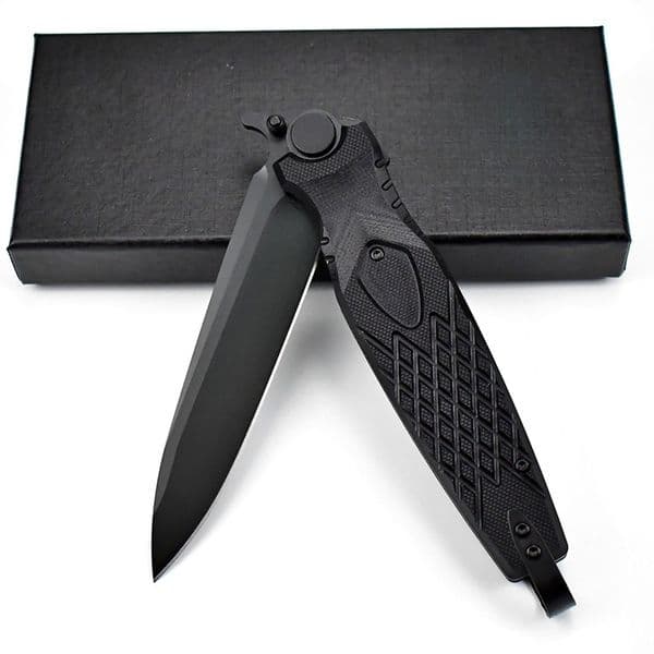 HOKC- Lightweight and compact G10 handle folding knife D2 Steel portable small knife Outdoor pocket knife fixed blade knife camping fishing tool couteau Fruit k thumbnail 2