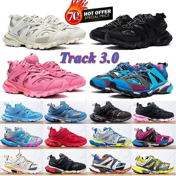 2026 Casual Triple S track Sneakers Transparent Nitrogen Crystal Outsole Running Shoes Mens Womens Trainers Black White Green size 36-45