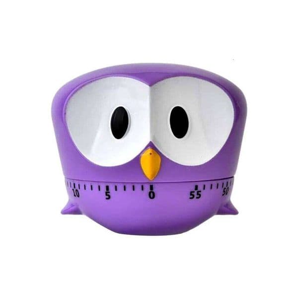 Household Countdown Owl Shape Plastic Manual Cooking Timer Random Color Kitchen Reminder 26Y0203