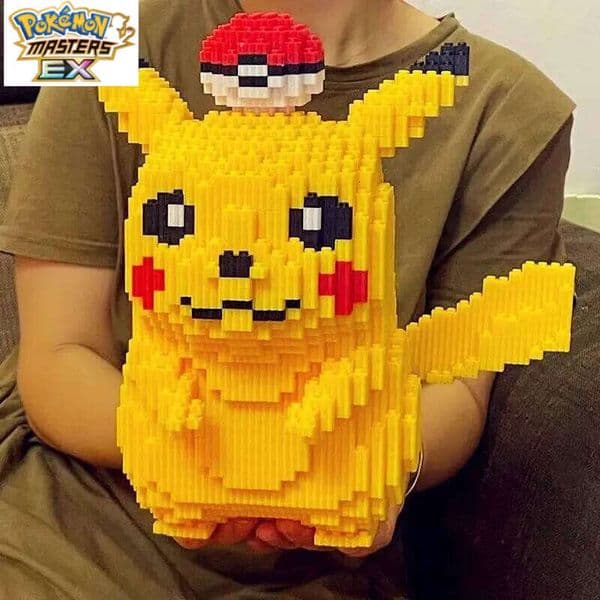 5210 Particle Pokemon Anime Pikachu Diamond Micro Building Blocks Games Model Mini Bricks Figures Decompression Toys Kids Gifts L260203