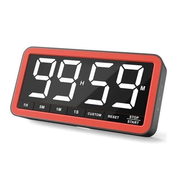 Digital Kitchen 7.8 Extra Large Display, LED with 4 Alarms Countdown Count Up Timer For Cooking Classroom 26Y0203