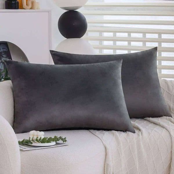 Grey Velvet Pillowcase 50x70cm Luxury Soft Cushion For Sofa Bedroom Modern Home Decor Living Room Throw Pillow Cover 26W0203